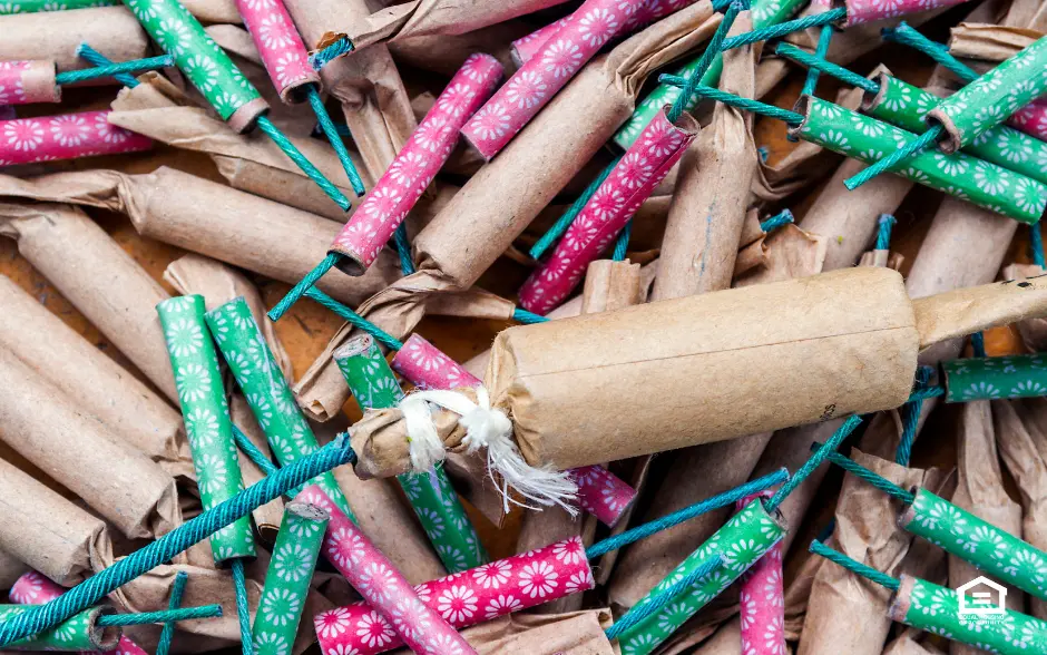 Red and green firecrackers